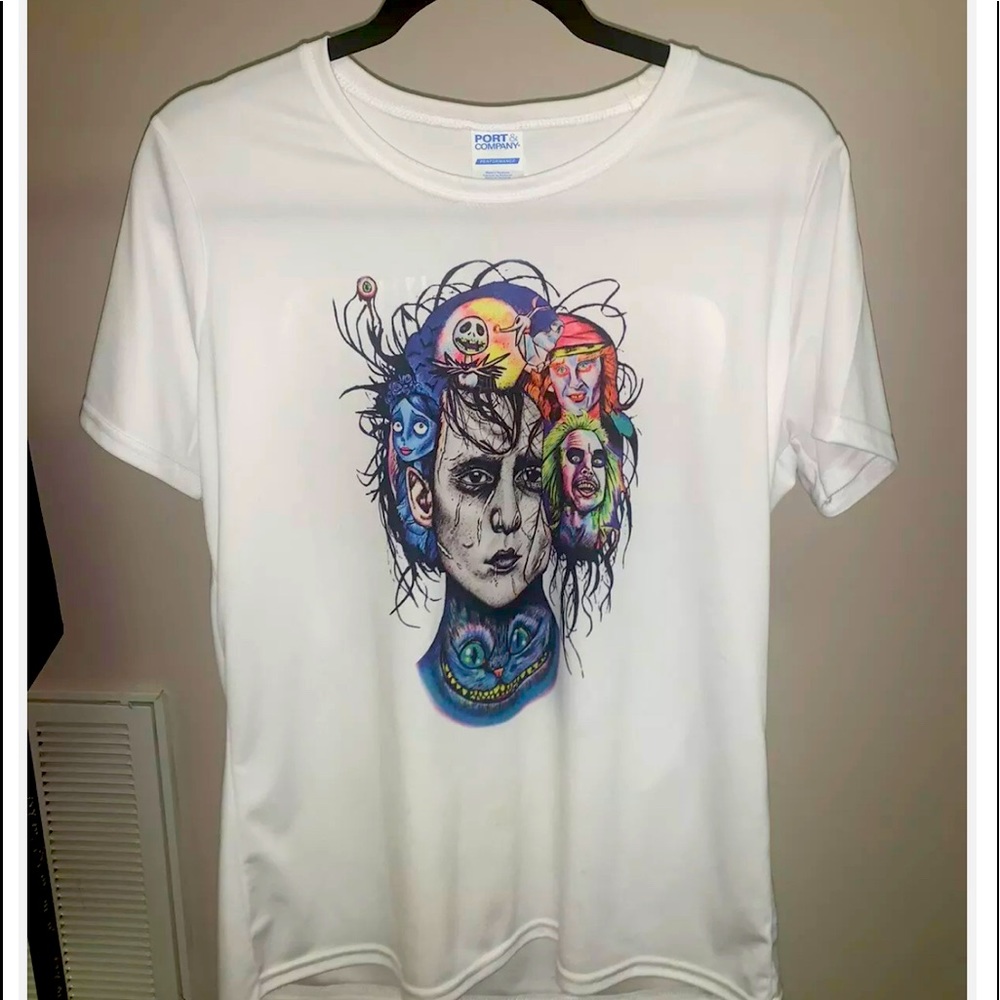 Johnny drop character tee Edward scissorhands.